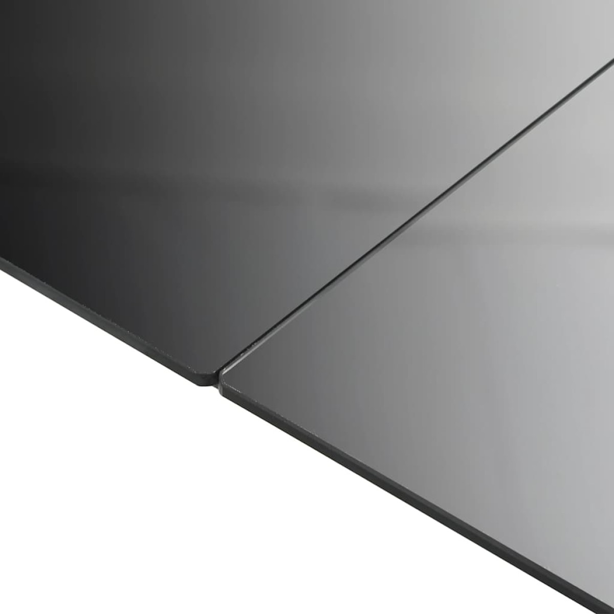 vidaXL Τραπέζι Κήπου Μαύρο 150 x 90 x 74 εκ. από Αλουμίνιο / Γυαλί