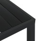 vidaXL Τραπέζι Κήπου Μαύρο 80 x 80 x 74 εκ. από Αλουμίνιο / WPC