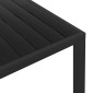 vidaXL Τραπέζι Κήπου Μαύρο 185 x 90 x 74 εκ. από Αλουμίνιο / WPC