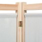 vidaXL Διαχωριστικό Δωματίου με 3 Πάνελ Κρεμ 120x170x4 εκ. Υφασμάτινο