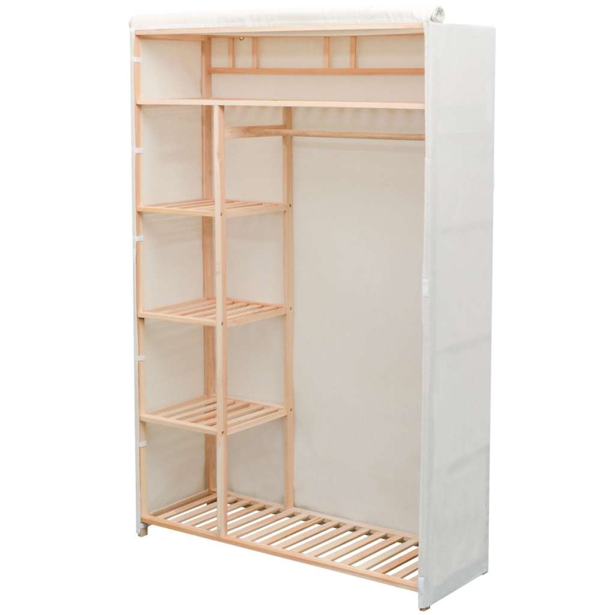 vidaXL Ντουλάπα 110 x 40 x 170 εκ. από Ύφασμα και Ξύλο Πεύκου