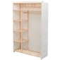 vidaXL Ντουλάπα 110 x 40 x 170 εκ. από Ύφασμα και Ξύλο Πεύκου