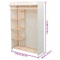 vidaXL Ντουλάπα 110 x 40 x 170 εκ. από Ύφασμα και Ξύλο Πεύκου