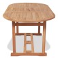 vidaXL Τραπέζι Κήπου 180 x 90 x 75 εκ. από Μασίφ Ξύλο Teak