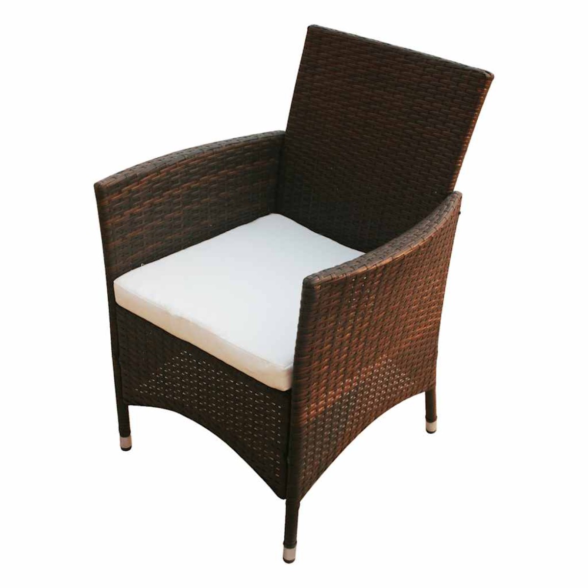 vidaXL Σετ Τραπεζαρίας Εξ. Χώρου 7 τεμ. Καφέ Συνθ. Ρατάν με Μαξιλάρια
