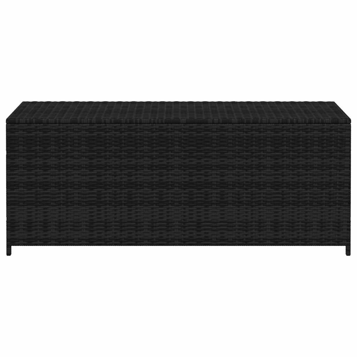vidaXL Κουτί Αποθήκευσης Κήπου Μαύρο 150x50x60 εκ. από Συνθετικό Ρατάν