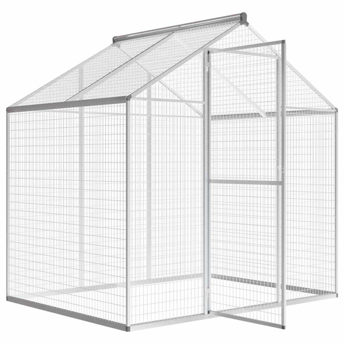 vidaXL Κλουβί Πτηνών Εξωτερικού Χώρου 178 x 122 x 194 εκ. Αλουμινίου