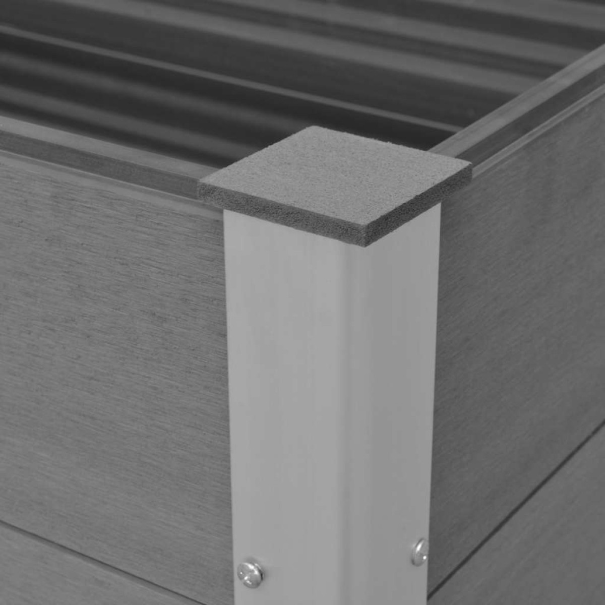 vidaXL Ζαρντινιέρα Υπερυψωμένη Γκρι 100 x 50 x 91 εκ. από WPC