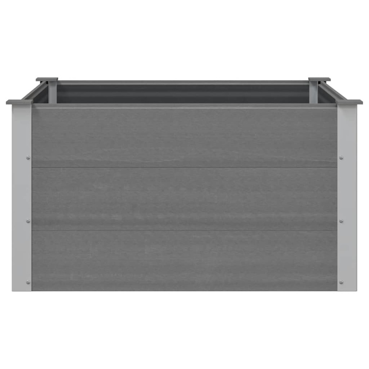 vidaXL Ζαρντινιέρα Υπερυψωμένη Γκρι 100 x 100 x 54 εκ. από WPC