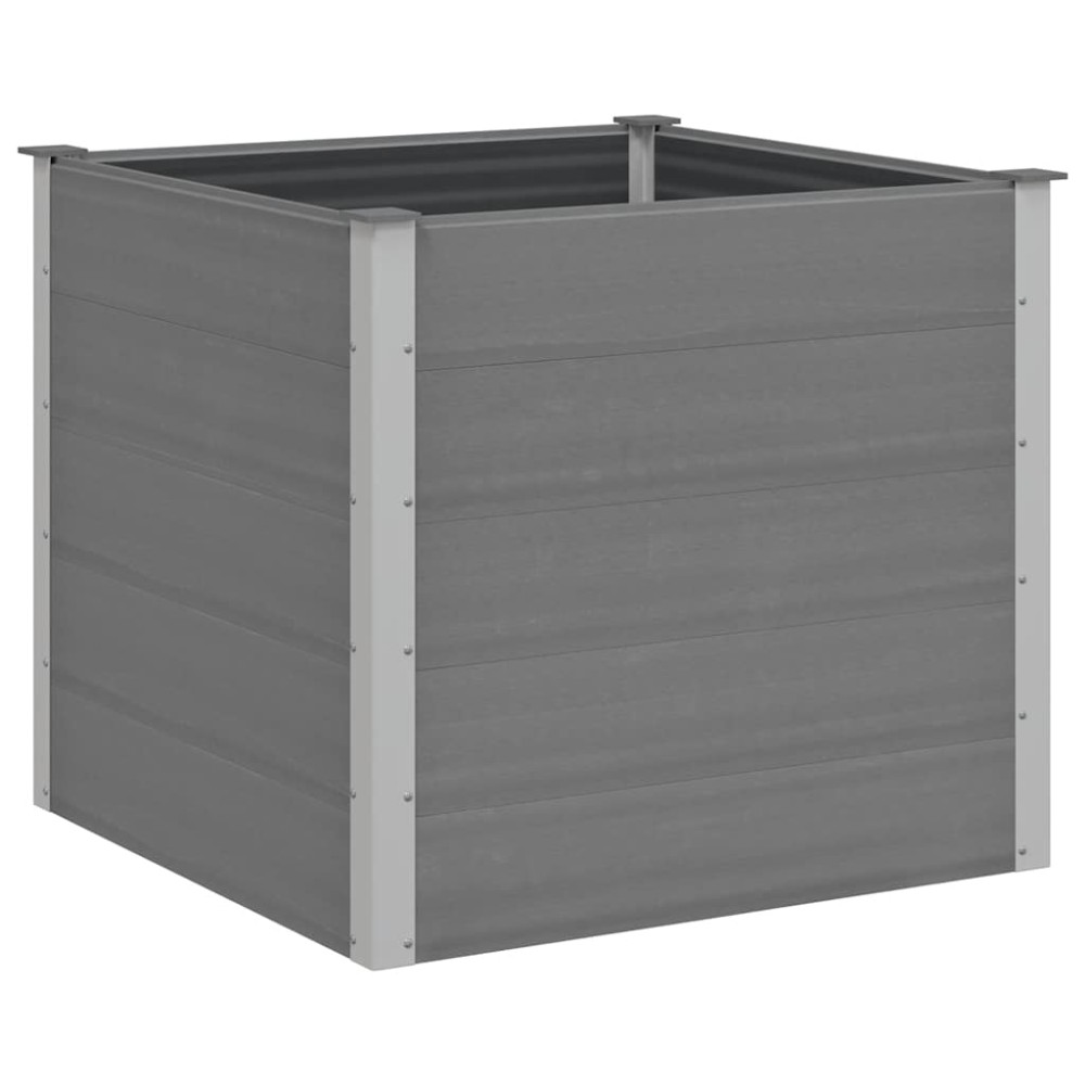 vidaXL Ζαρντινιέρα Υπερυψωμένη Γκρι 100 x 100 x 91 εκ. από WPC