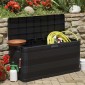 vidaXL Μπαούλο Αποθήκευσης Κήπου Μαύρο 117 x 45 x 56 εκ.