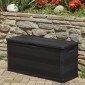 vidaXL Μπαούλο Αποθήκευσης Κήπου Μαύρο 117 x 45 x 56 εκ.