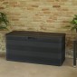 vidaXL Μπαούλο Αποθήκευσης Κήπου Μαύρο 117 x 45 x 56 εκ.