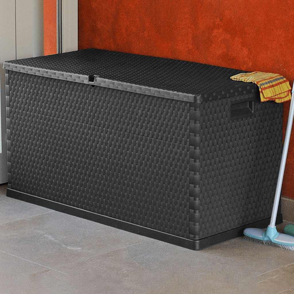 vidaXL Μπαούλο Αποθήκευσης Κήπου Ανθρακί 120x56x63 εκ. Πολυπροπυλένιο