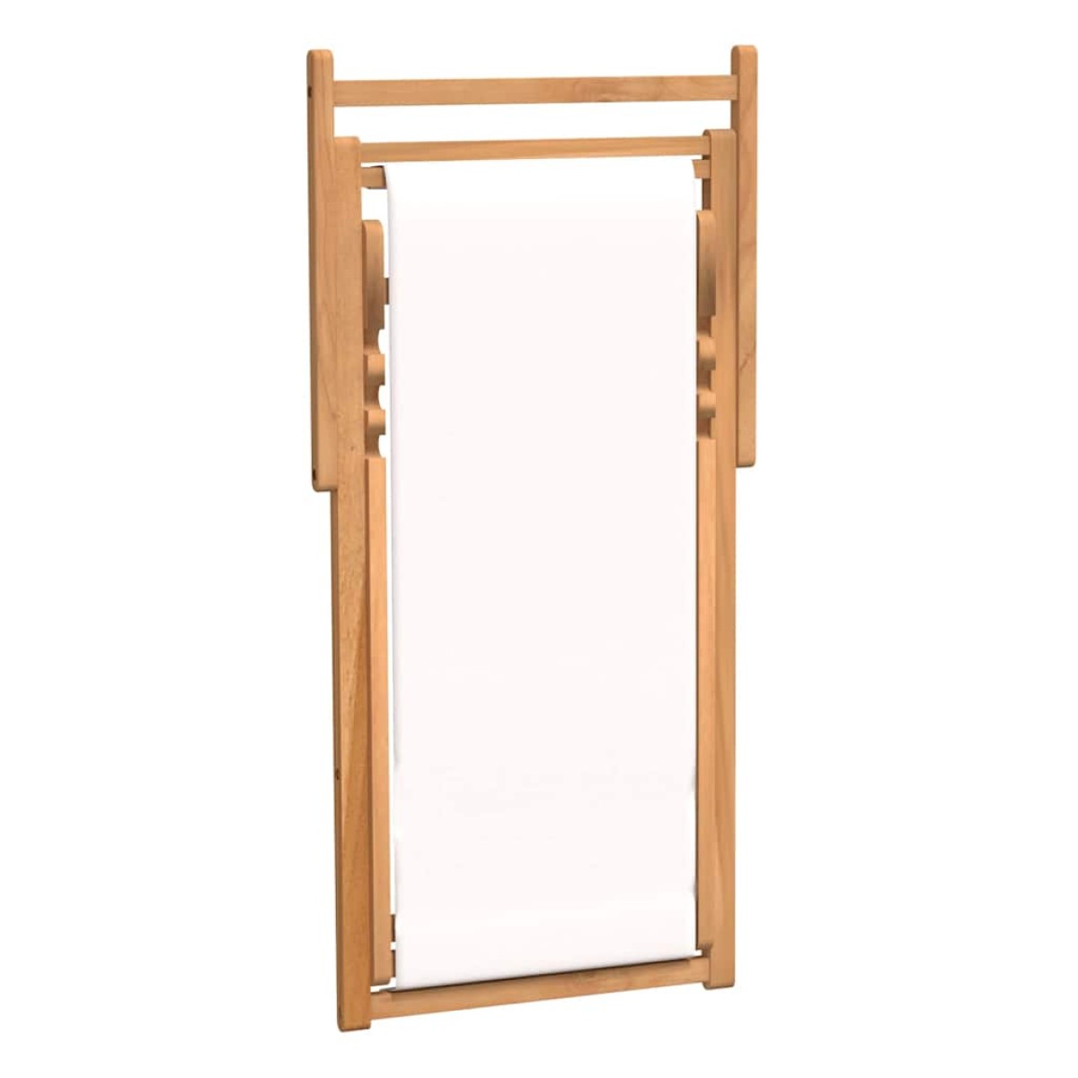vidaXL Ξαπλώστρα Κρεμ 56 x 105 x 96 εκ. από Ξύλο Teak