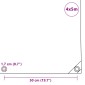 vidaXL Μουσαμάς 650 γρ./μ.² Λευκός 4 x 5 μ.
