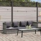vidaXL Ξαπλώστρα - Κρεβάτι Κήπου Γκρι 200 x 60 εκ. Συνθετικό Ρατάν