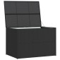 vidaXL Μπαούλο Εξωτερικού Χώρου Μαύρο 150x100x100 εκ. Συνθετικό Ρατάν