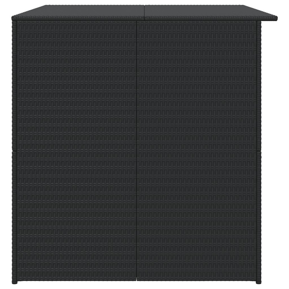 vidaXL Μπαούλο Εξωτερικού Χώρου Μαύρο 150x100x100 εκ. Συνθετικό Ρατάν