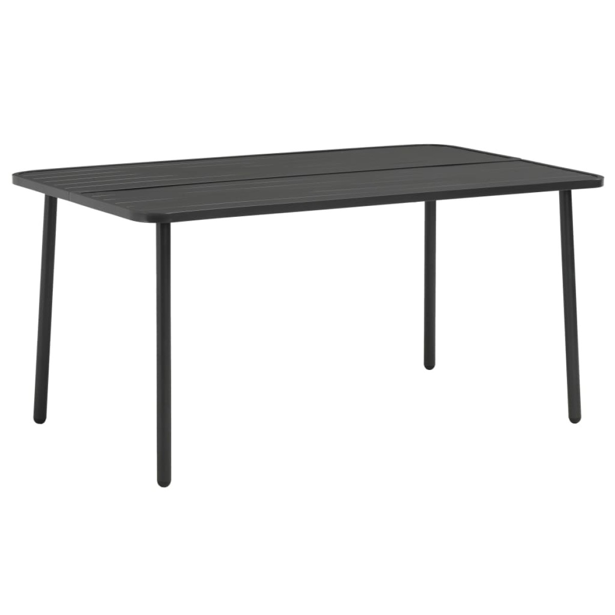 vidaXL Τραπέζι Κήπου Σκούρο Γκρι 150 x 90 x 72 εκ. Ατσάλινο