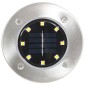 vidaXL Σποτ Ηλιακά Χωνευτά - Καρφωτά LED 8 τεμ. Θερμό Λευκό