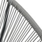 vidaXL Πολυθρόνα Κουνιστή Οβάλ Εξωτερικού Χώρου Γκρι Συνθετικό Ρατάν