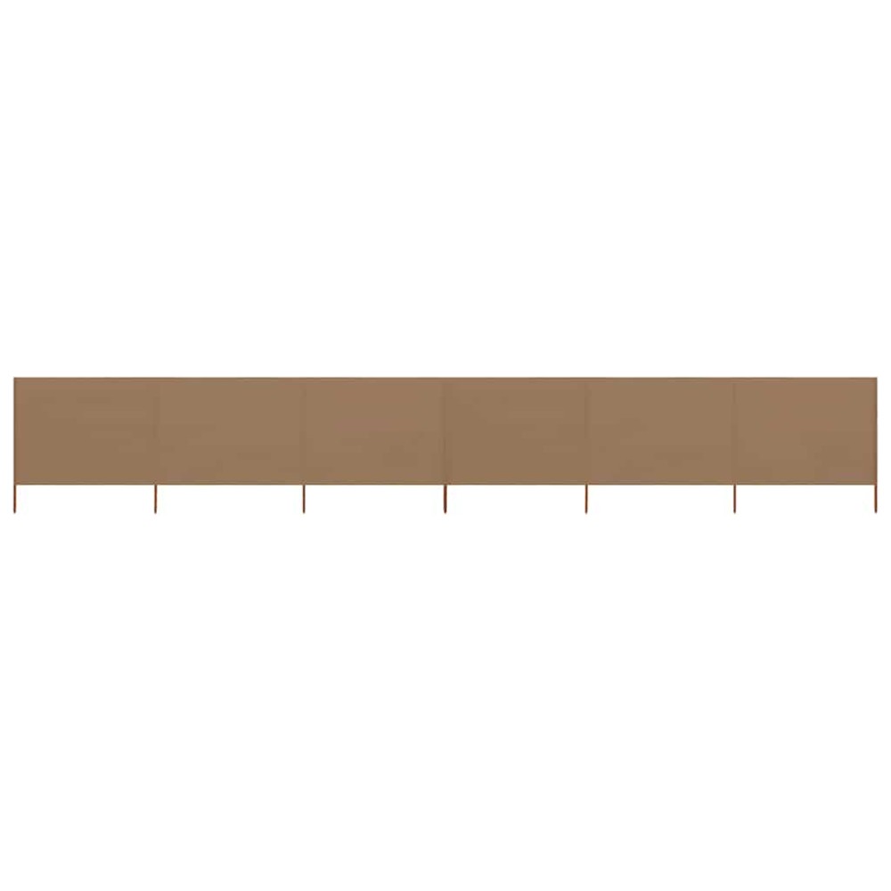 vidaXL Προστατευτικό Αέρα με 6 Πάνελ Χρώμα Taupe 800x80 εκ. Υφασμάτινο