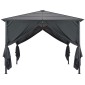 vidaXL Κιόσκι με Κουρτίνα Μαύρο 3 x 3 μ. από Αλουμίνιο