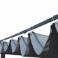 vidaXL Κιόσκι με Οροφή Γκρι/Ανθρακί 300x300x200 εκ. Συνθετικό Ρατάν