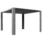 vidaXL Κιόσκι με Οροφή Γκρι/Ανθρακί 300x300x200 εκ. Συνθετικό Ρατάν