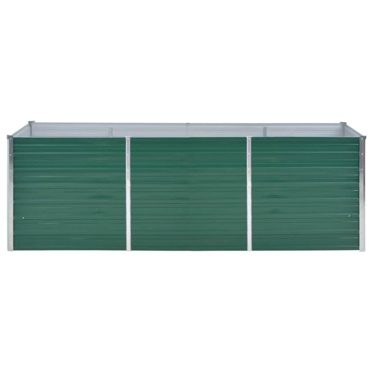 vidaXL Ζαρντινιέρα Υπερυψωμένη Πράσινη 240x80x77 εκ. Γαλβαν. Χάλυβας