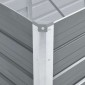 vidaXL Ζαρντινιέρα Υπερυψωμένη Γκρι 240x80x45 εκ. Γαλβανισμ. Χάλυβας