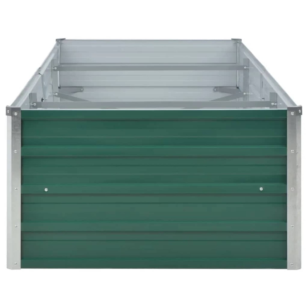 vidaXL Ζαρντινιέρα Υπερυψωμένη Γκρι 240x80x45 εκ. Γαλβανισμ. Χάλυβας