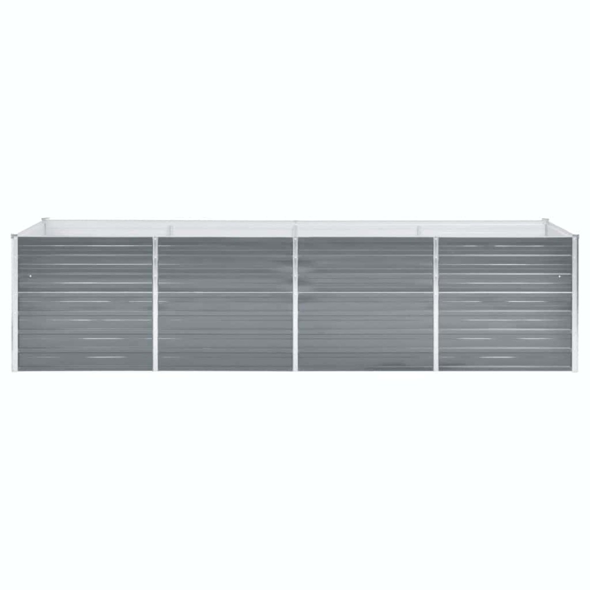 vidaXL Ζαρντινιέρα Υπερυψωμένη Γκρι 320x80x77 εκ. Γαλβανισμ. Χάλυβας