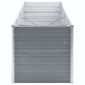 vidaXL Ζαρντινιέρα Υπερυψωμένη Γκρι 320x80x77 εκ. Γαλβανισμ. Χάλυβας