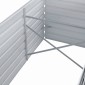 vidaXL Ζαρντινιέρα Υπερυψωμένη Γκρι 320x80x77 εκ. Γαλβανισμ. Χάλυβας