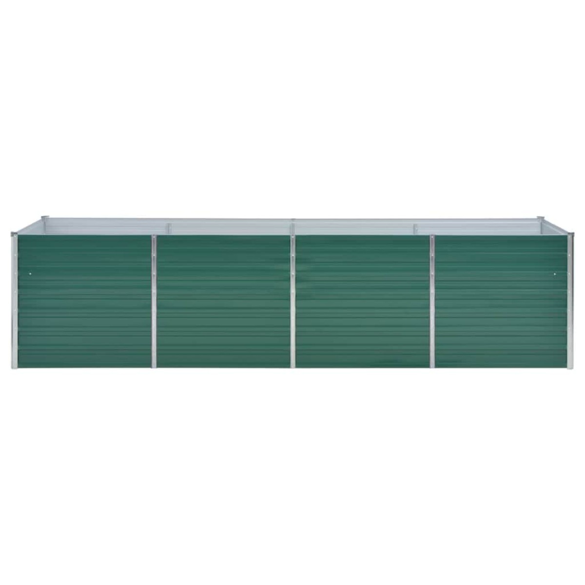 vidaXL Ζαρντινιέρα Υπερυψωμένη Πράσινη 320x80x77 εκ. Γαλβαν. Χάλυβας