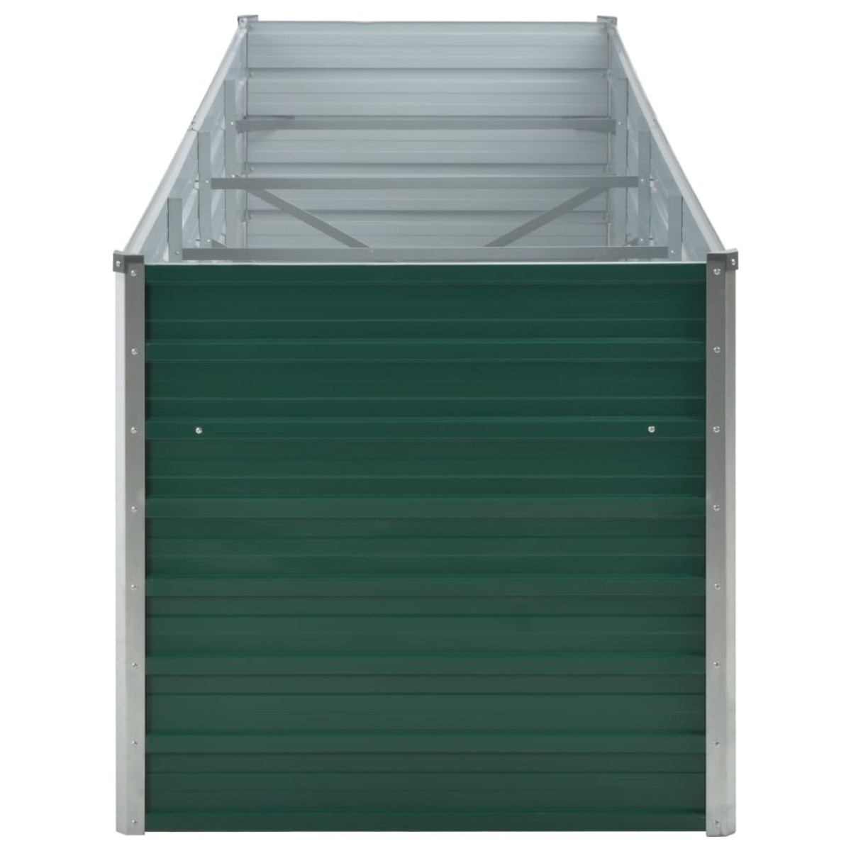 vidaXL Ζαρντινιέρα Υπερυψωμένη Πράσινη 320x80x77 εκ. Γαλβαν. Χάλυβας