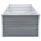 vidaXL Ζαρντινιέρα Υπερυψωμένη Γκρι 320x80x45 εκ. Γαλβανισμ. Χάλυβας