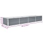 vidaXL Ζαρντινιέρα Υπερυψωμένη Γκρι 320x80x45 εκ. Γαλβανισμ. Χάλυβας