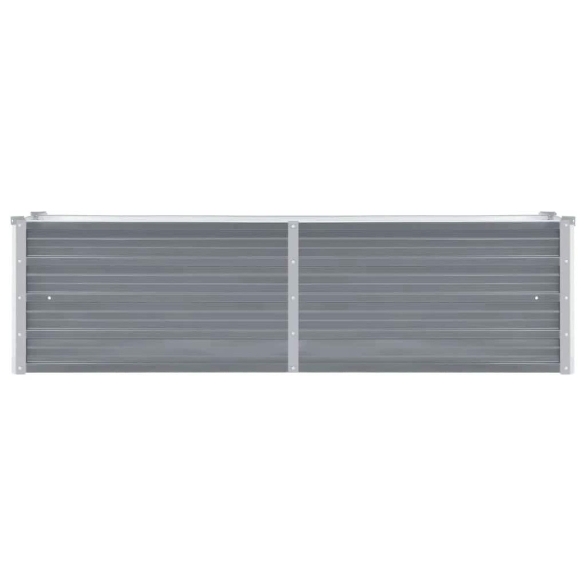 vidaXL Ζαρντινιέρα Υπερυψωμένη Γκρι 160x40x45 εκ. Γαλβανισμ. Χάλυβας