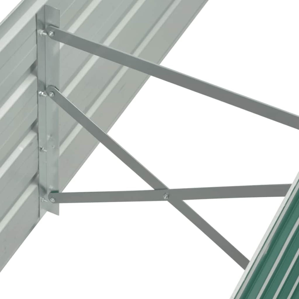 vidaXL Ζαρντινιέρα Υπερυψωμένη Πράσινη 160x40x45 εκ. Γαλβαν. Χάλυβας