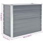 vidaXL Ζαρντινιέρα Υπερυψωμένη Γκρι 100x40x77 εκ. Γαλβανισμ. Χάλυβας