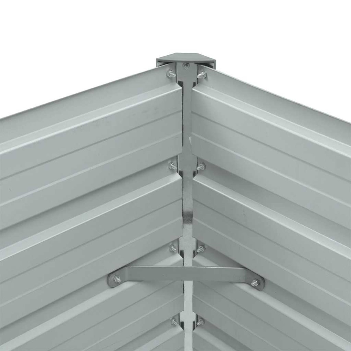 vidaXL Ζαρντινιέρα Υπερυψωμένη Γκρι 100x40x45 εκ. Γαλβανισμ. Χάλυβας