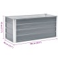 vidaXL Ζαρντινιέρα Υπερυψωμένη Γκρι 100x40x45 εκ. Γαλβανισμ. Χάλυβας