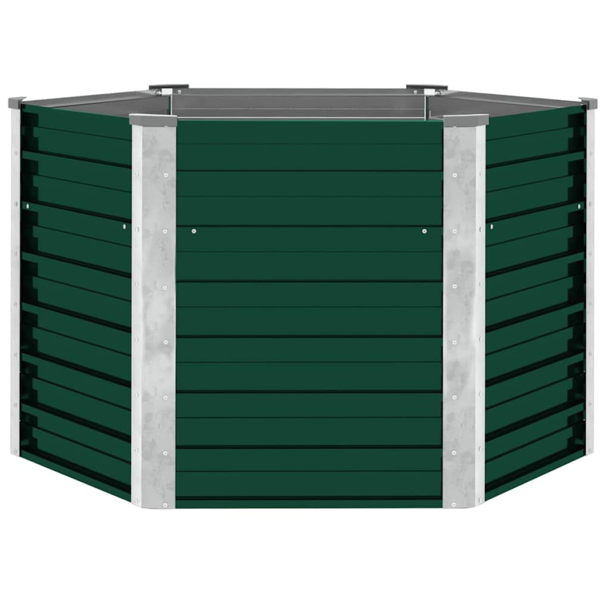 vidaXL Ζαρντινιέρα Υπερυψωμένη Πράσινη 129x129x77 εκ. Γαλβαν. Χάλυβας