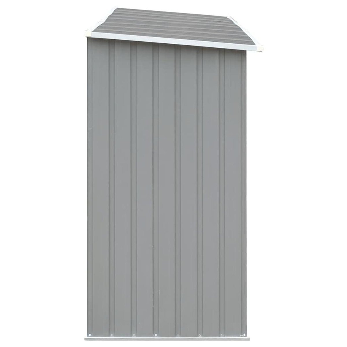 vidaXL Υπόστεγο Αποθήκευσης Ξύλων Κήπου Γκρι 330x84x152 εκ. Ατσάλι