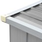 vidaXL Υπόστεγο Αποθήκευσης Ξύλων Κήπου Γκρι 330x84x152 εκ. Ατσάλι