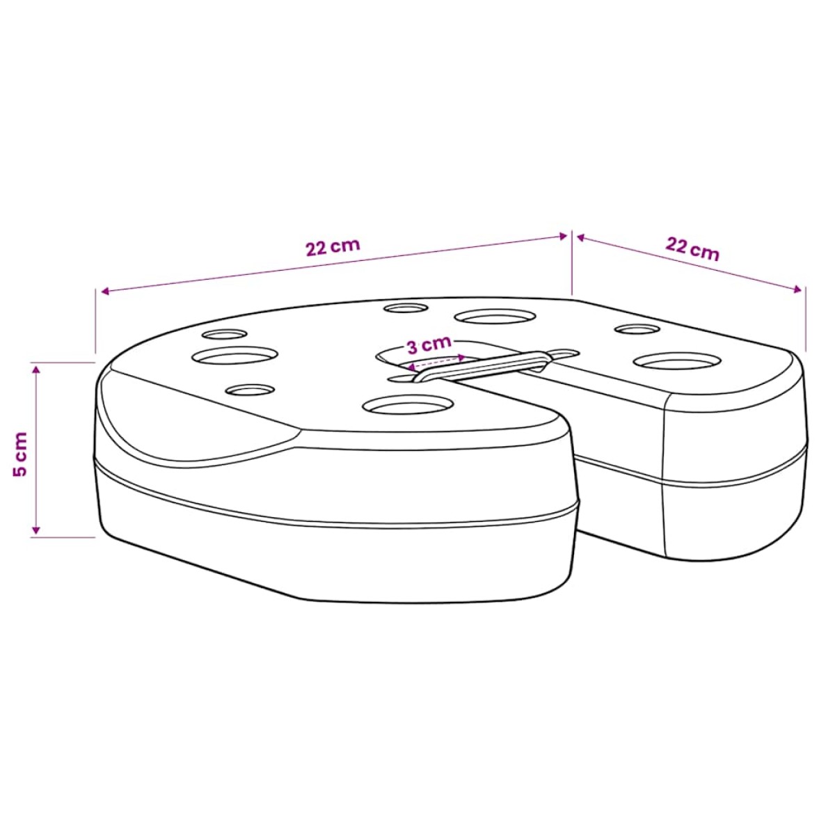 vidaXL Βαρίδια για Κιόσκι 4 τεμ. Μαύρα 220 x 50 χιλ. από Σκυρόδεμα