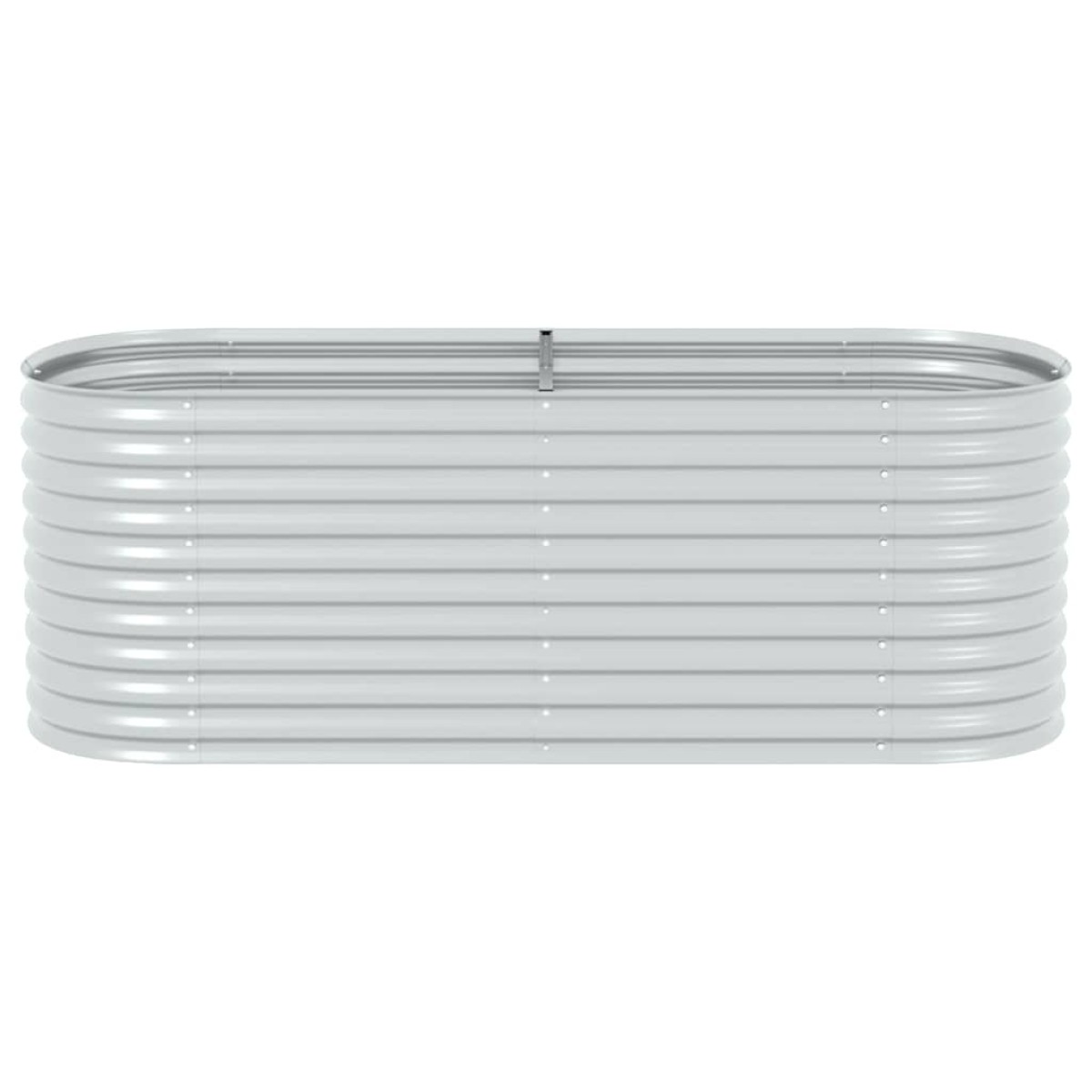 vidaXL Ζαρντινιέρα Υπερυψωμένη Ασημί 240x80x81 εκ. Γαλβανισμ. Χάλυβας